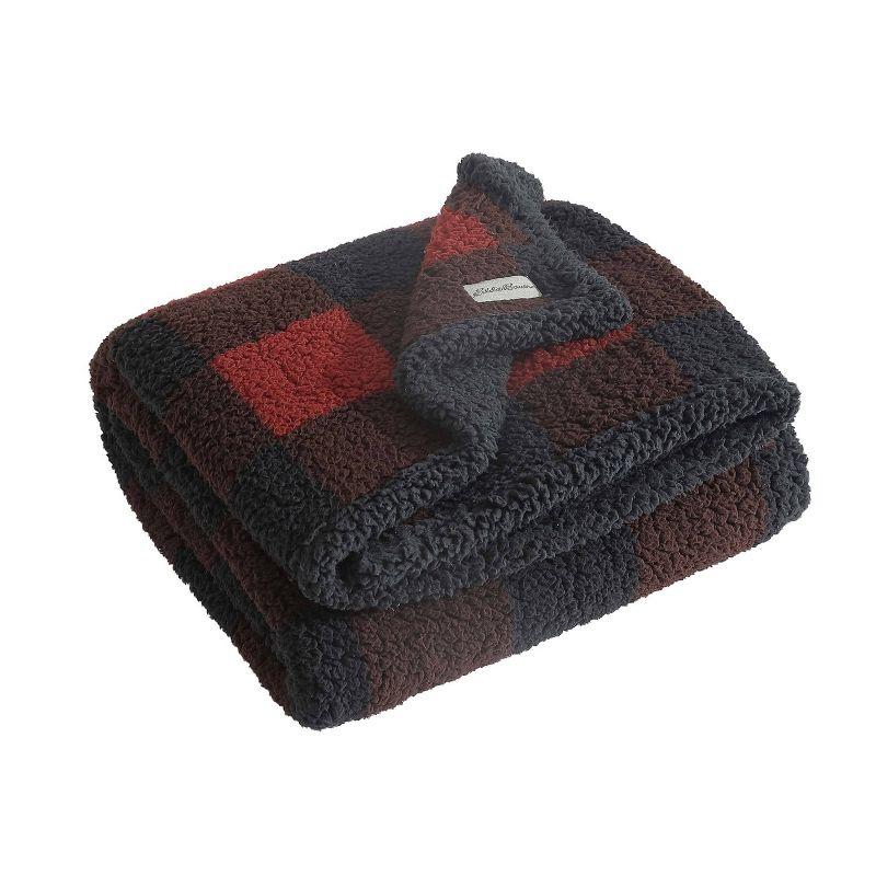 Eddie Bauer Alpine Eddie Bauer Printed Sherpa Reversible Throw Blankets
