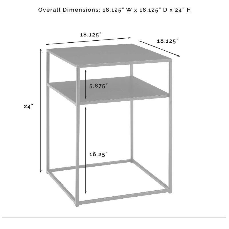 3pc Braxton Coffee and Accent Table Set Matte Black - Crosley: Steel Frame, Open Shelf, Modern Industrial Style