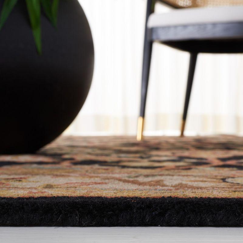 Heritage HG628 Hand Tufted Area Rug - Black/Beige - 7'6"x9'6" - Safavieh.