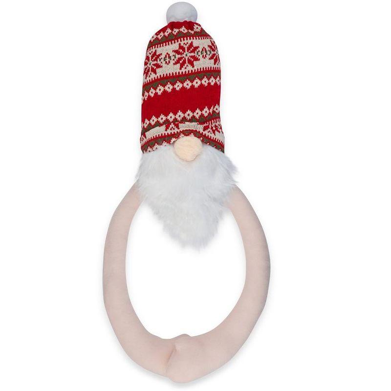 Red and White Plush Gnome Christmas Tree Hugger