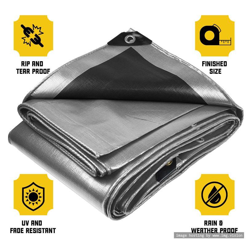 Core Tarps 18 ft. x 24 ft. 5 Mil Heavy Duty Polyethylene Tarp, Waterproof, UV Resistant