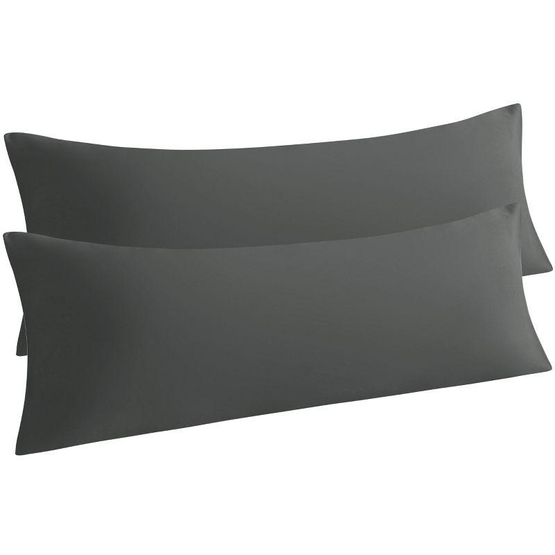 2 Pack Microfiber Soft Body Pillowcase, Cozy Body Pillow Cover with Envelope Closure by NTBAY