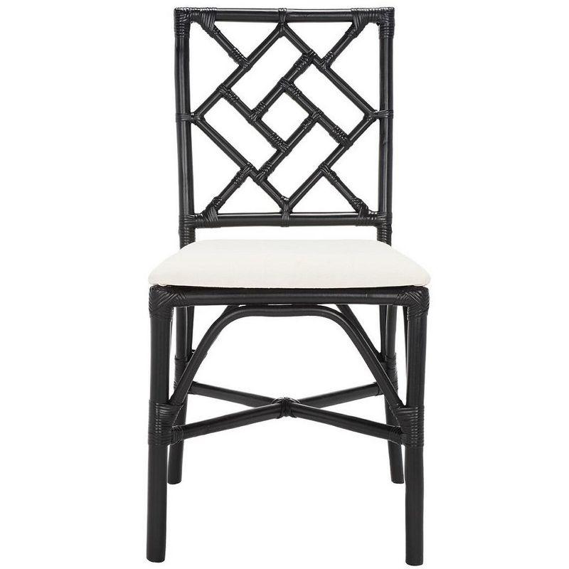 Bhumi Accent Chair W/ Cushion - ACH6509 - Set of 2 - White/Black - Safavieh