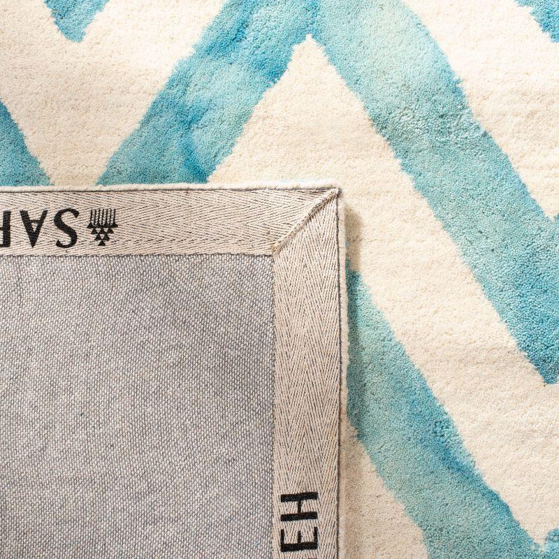 Dip Dye DDY715 Hand Tufted Runner Rug - Ivory/Turquoise - 2'3"x8' - Safavieh.