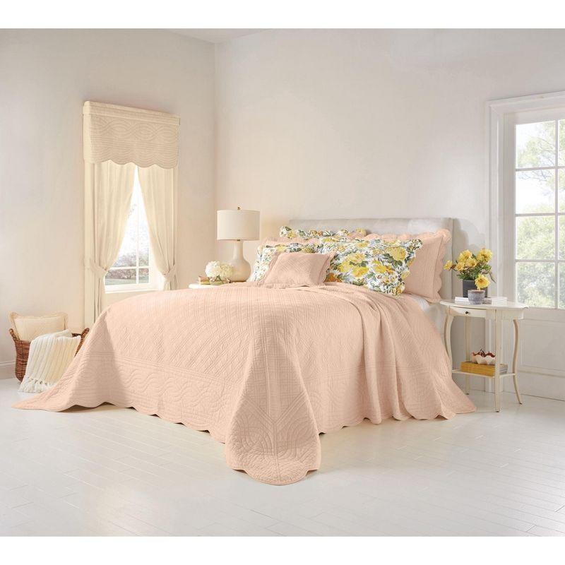 BrylaneHome Florence Oversized Bedspread - Queen, Spice Floral Multi