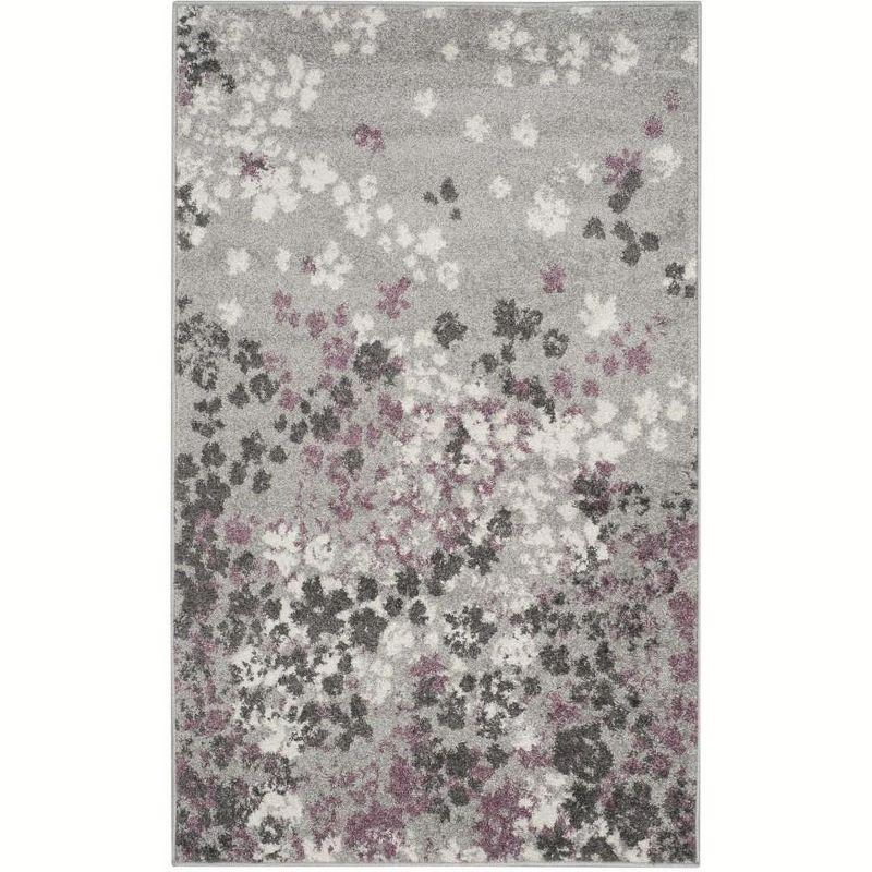 Adirondack ADR115 Machine Made Indoor Area Rug - Light Grey/Purple - 4'x6' - Safavieh
