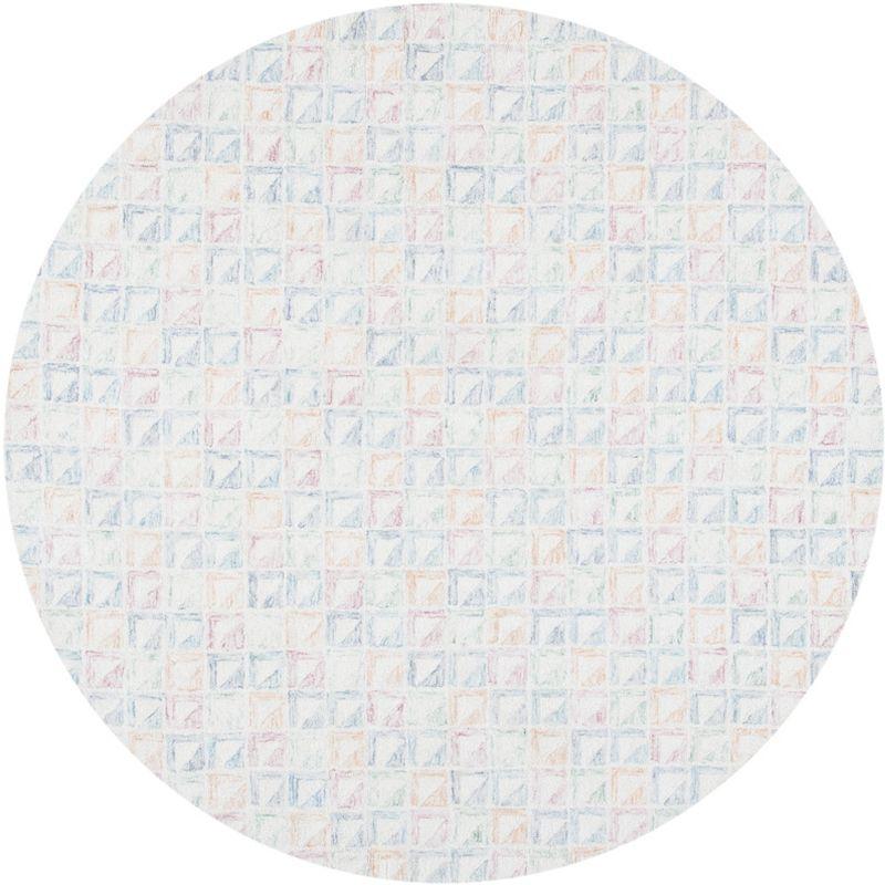 Rodeo Drive RD102 Hand Tufted Area Rug - Ivory/Blue - 6' Round - Safavieh.