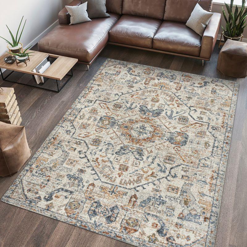 JONATHAN Y Shaemus Bohemian Medallion Low-Pile Machine-Washable Indoor Area Rug