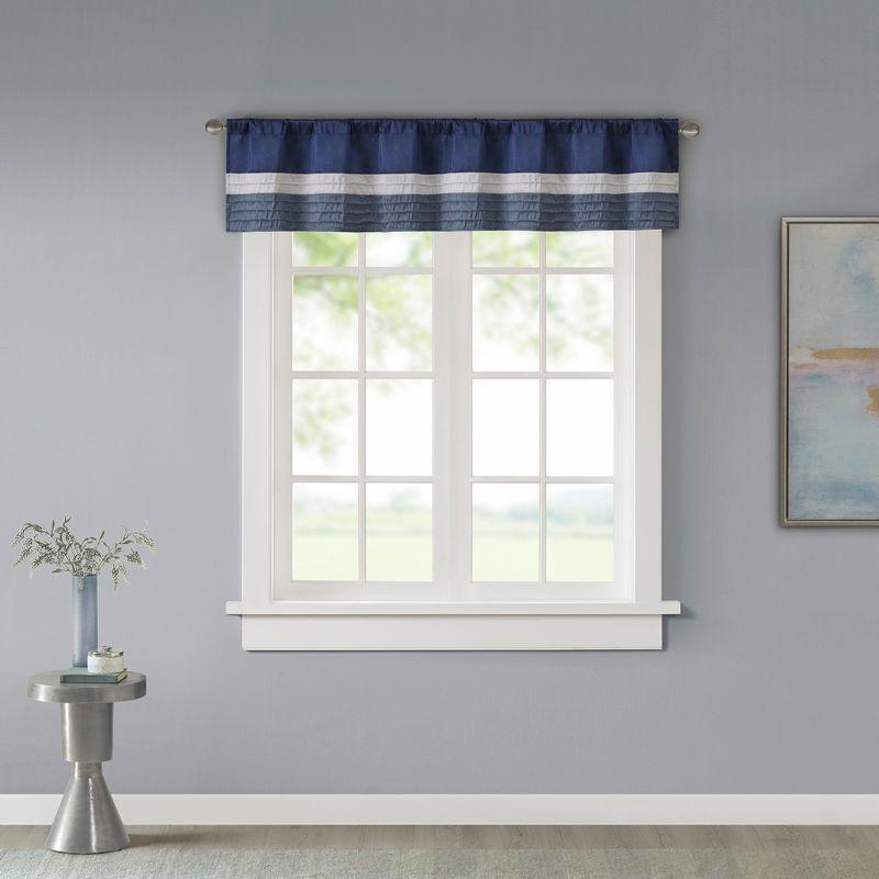 Madison Park Amherst Polyoni Pintuck Window Valance