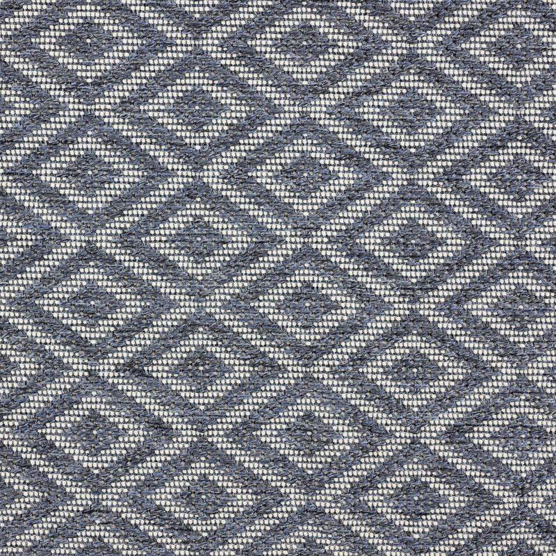 Modern Geometric Denim/Cream Durable Synthetic Area Rug