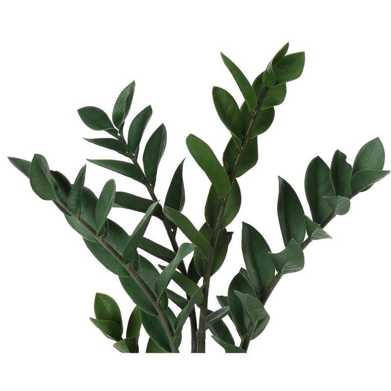 Monarch Specialties Artificial Plant 29 inch Tall Zz Tree Indoor Faux Fake Floor Greenery Potted Real Touch Decorative Green Leaves Black Pot