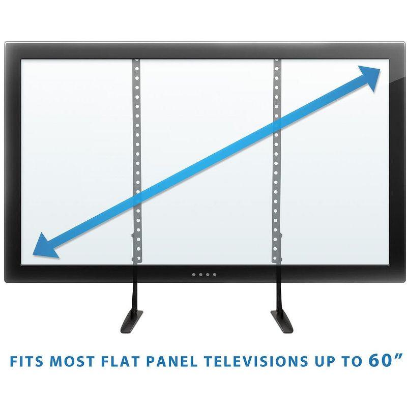 Mount-It! Universal TV Stand Base Replacement | Table top Pedestal Mount Fits 32 - 60 inch LCD LED Plasma TVs | 110 Lbs. Capacity | VESA 800 x 400 mm