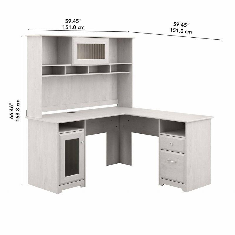 Cabot 60W L Shaped Computer Desk with Hutch - Bush Furniture