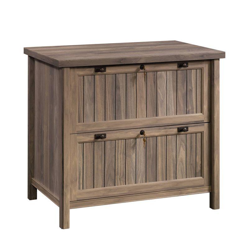 Washed Walnut 2-Drawer Lockable Lateral Filing Cabinet