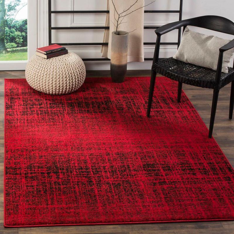 Adirondack ADR116 Machine Made Indoor Accent Rug - Red/Black - 3'x5' - Safavieh