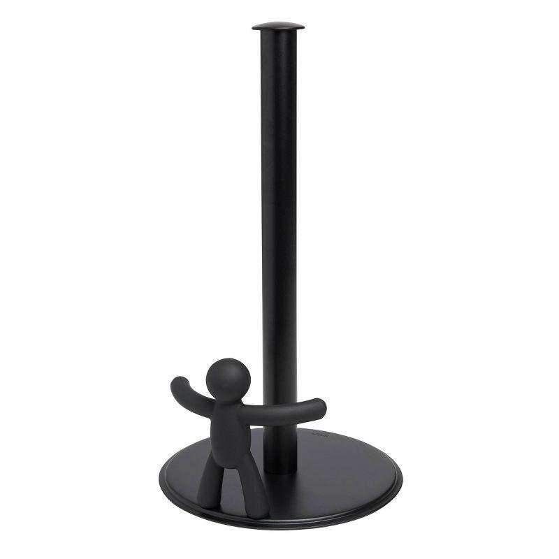 Buddy Black Metal Freestanding Paper Towel Holder