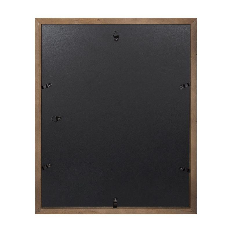 DesignOvation Gallery Rectangle Wood Wall Frame, 11x14 matted to 8x10, Rustic Brown