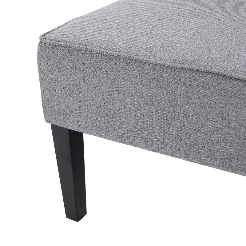 Dejon Loveseat Gray - Christopher Knight Home: Armless, Upholstered, Polyester, Hardwood Frame