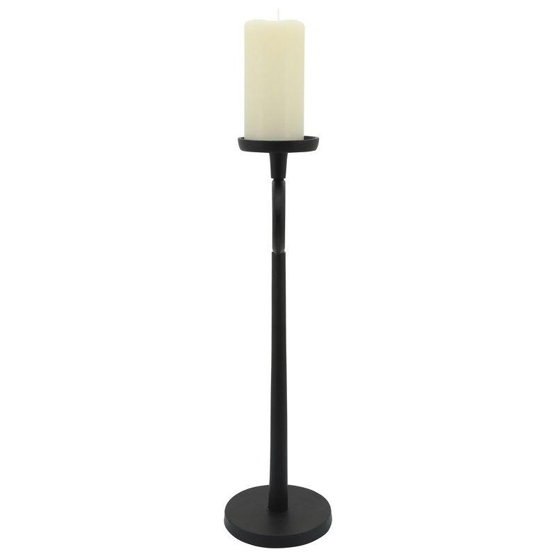 Metal Candle Holder - Contemporary Black Aluminum Narrow Candle Holder for Home, Office, Event Decor - Centerpiece Candle Decor Accent