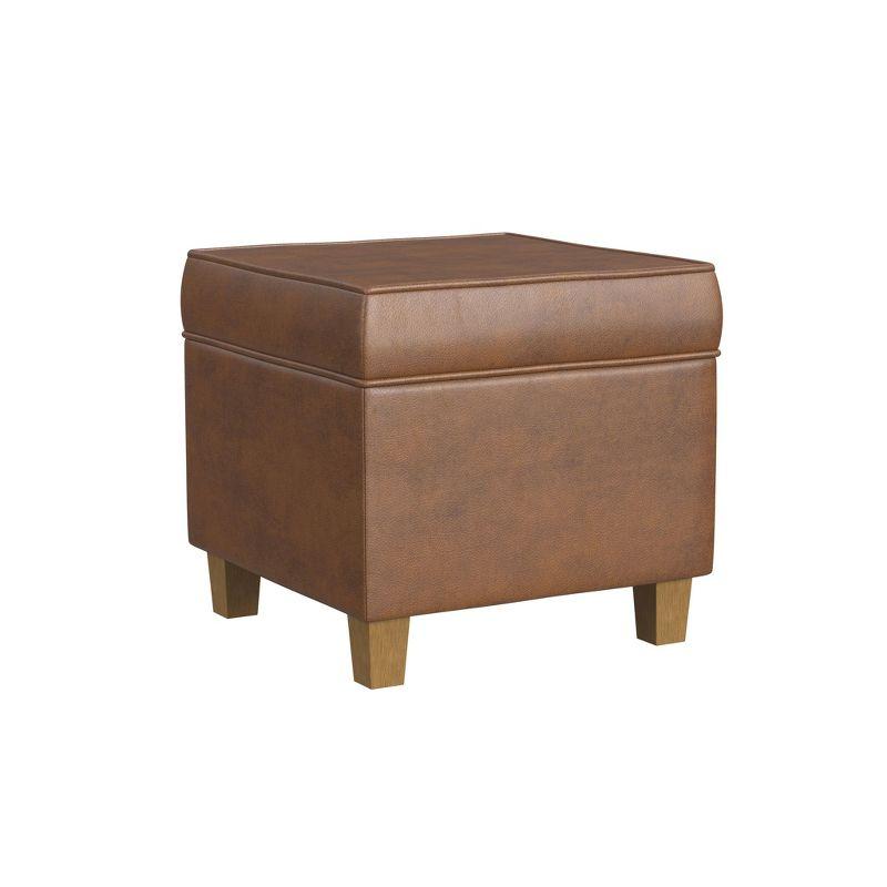 Cole Classics Square Storage Ottoman with Lift Off Top - HomePop