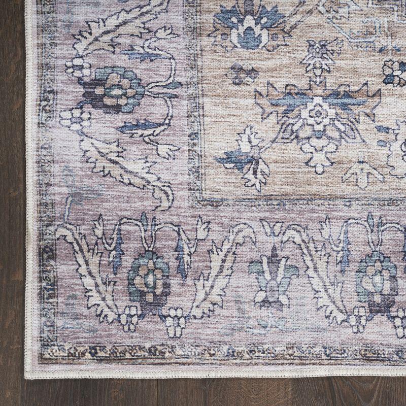 Nourison Washable Brilliance Medallion Indoor Rug Blush 5'3" x 7'3"