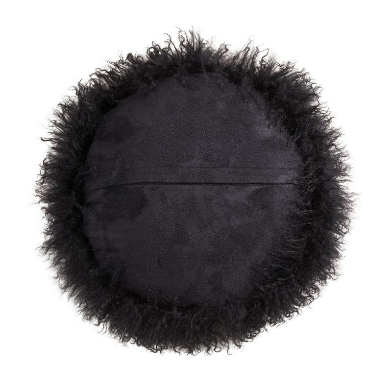 Saro Mongolian Lamb Pillows Throw Pillow