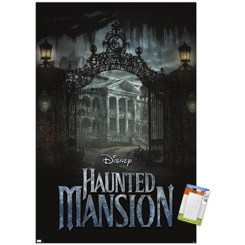 Trends International Disney Haunted Mansion - Mansion Unframed Wall Poster Print White Mounts Bundle 22.375" x 34"