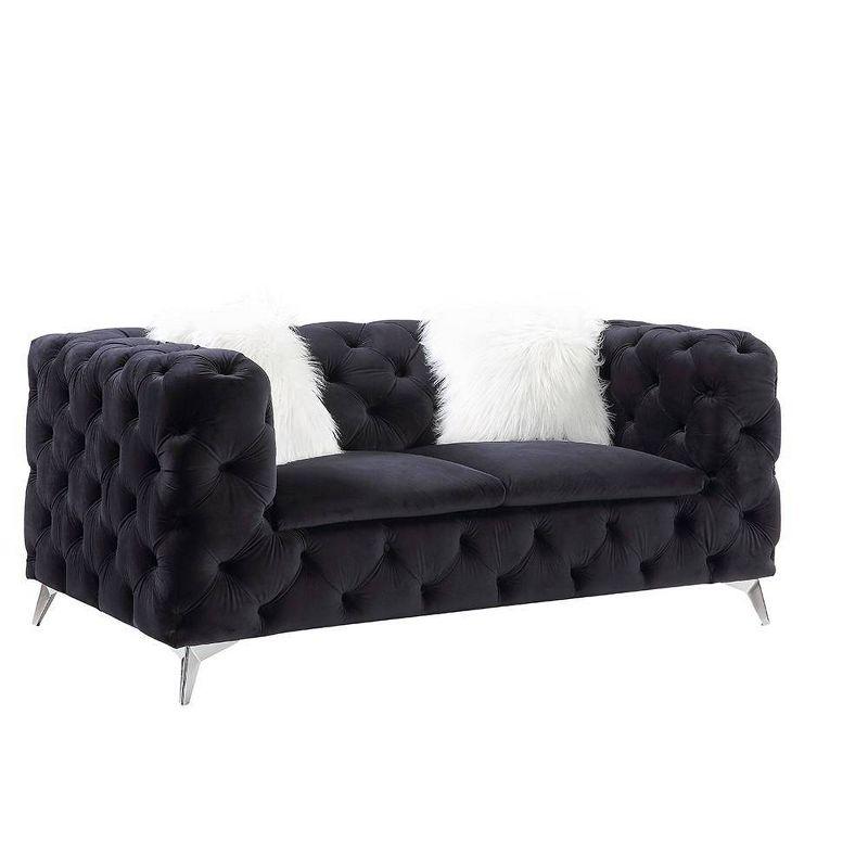 68" Phifina Sofa Black Velvet - Acme Furniture