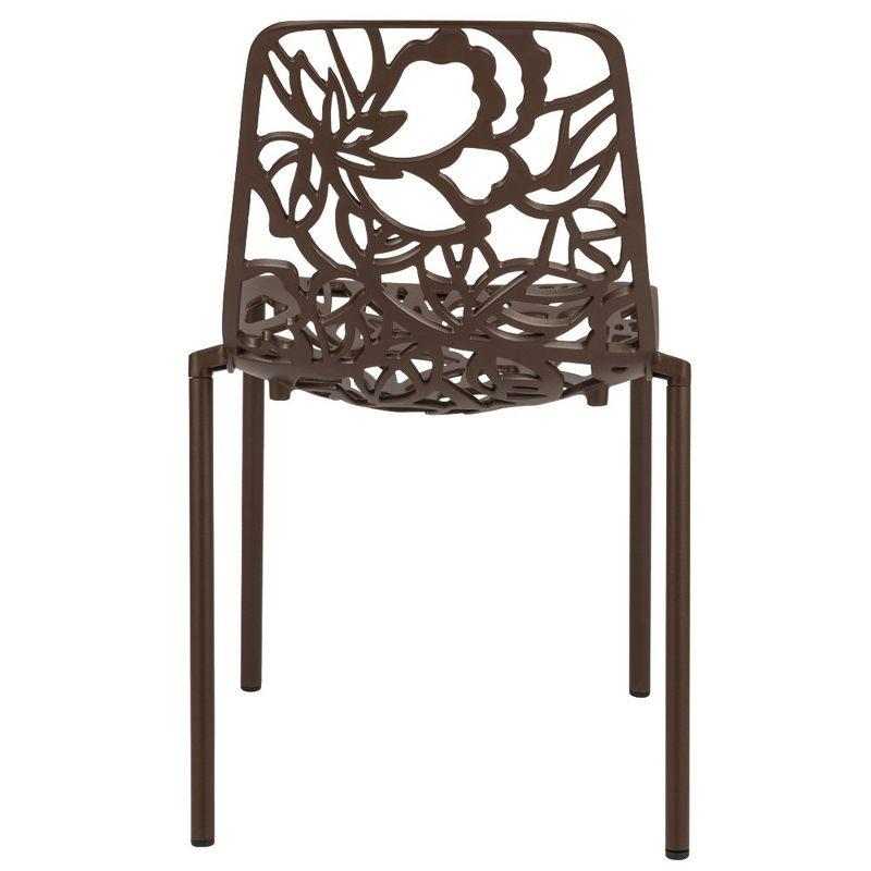 LeisureMod Devon Modern Aluminum Outdoor Stackable Dining Chair