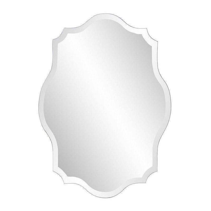 Elegant Frameless Scalloped Edge Rectangular Mirror 24" x 32"