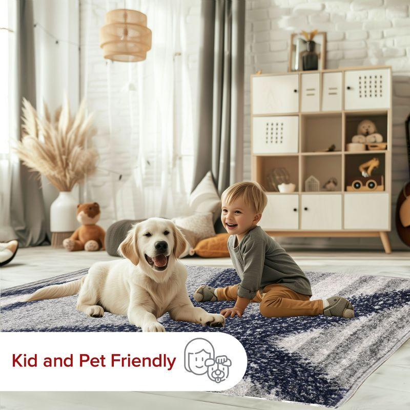 Nuloom Starfish Animal Print 4x6 Indoor Area Rug for Living Room Bedroom Dining Room Kitchen, Grey/Blue