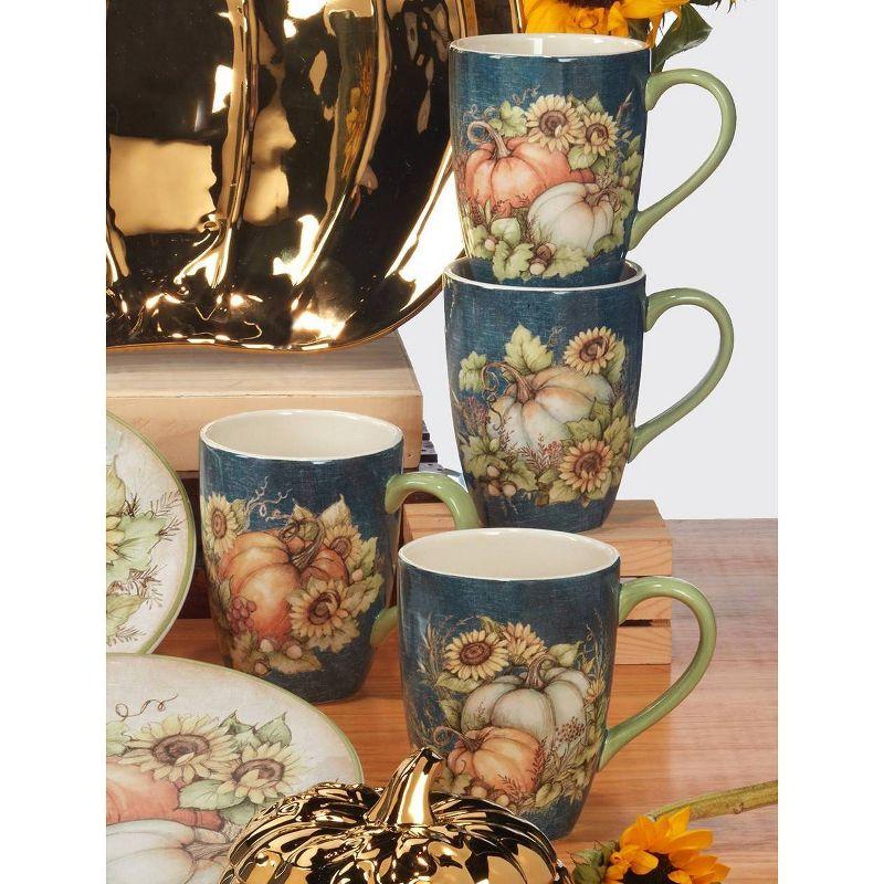 Certified International Set of 4 20oz Autumn Breeze Mugs