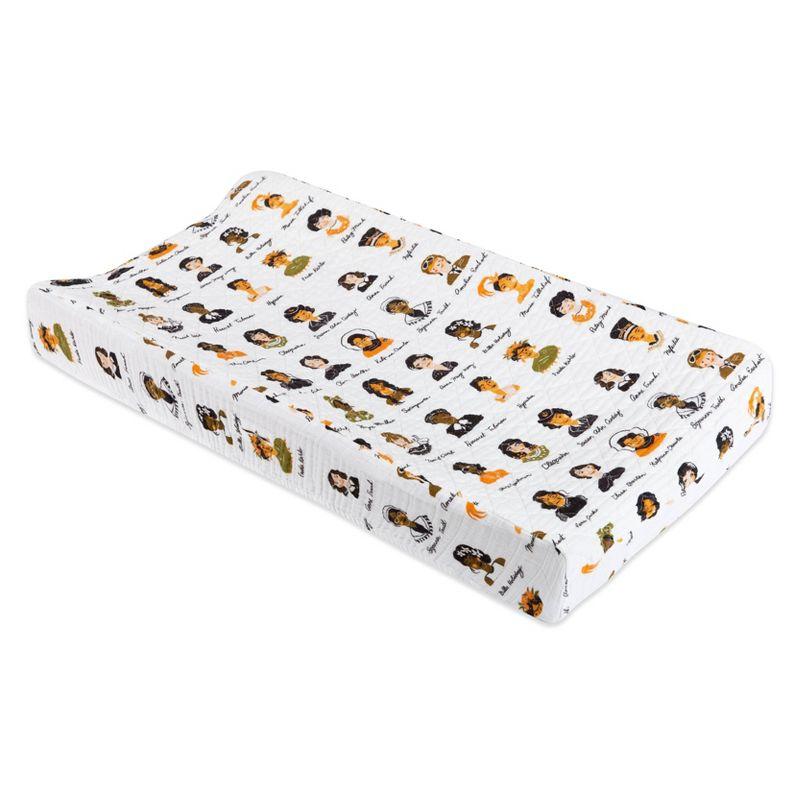 Babyletto Women In History Quilted Muslin Changing Pad Cover - White
