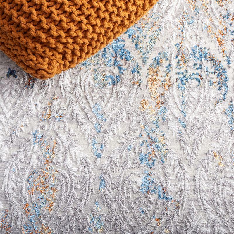 Amelia ALA279 Power Loomed Area Rug - Gray/Blue Gold - 5'5"x7'7" - Safavieh.