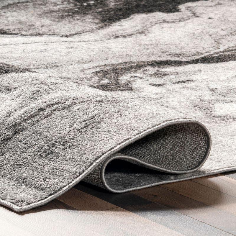 Nuloom Remona Abstract 5x8 Indoor Area Rug for Living Room Bedroom Dining Room Kitchen, Grey/Ivory
