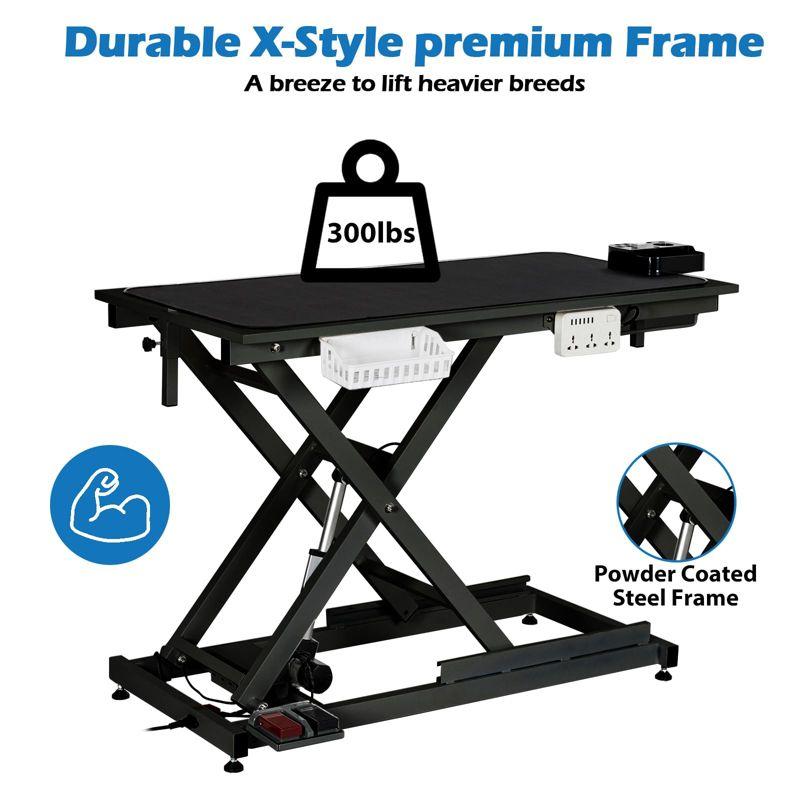 babevy 50'' Electric Dog Grooming Table, Heavy Duty, Height Adjustable Pet Grooming Table | Wayfair