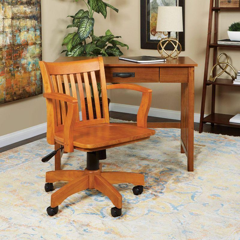 Deluxe Wood Banker's Chair Fruitwood - OSP Home Furnishings