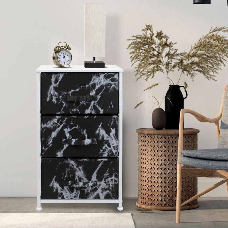 Sorbus Sorbus 3 Drawers Nightstand with Steel Frame and Wood Top