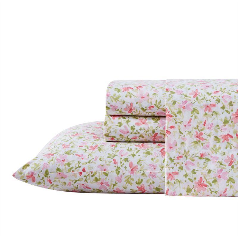 Laura Ashley Printed Cotton Percale Sheet Set