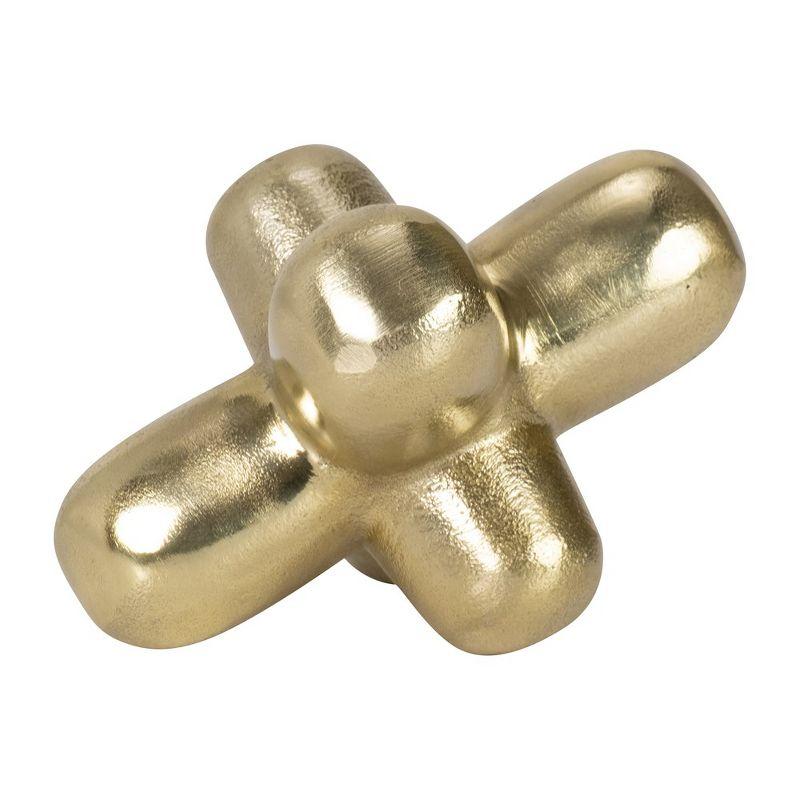 Sagebrook Home 8" Metal Geometric Orb in Gold - Aluminum Abstract Home Decor Ornament For Table, Shelf, Mantle Decor - Creative Gift Idea