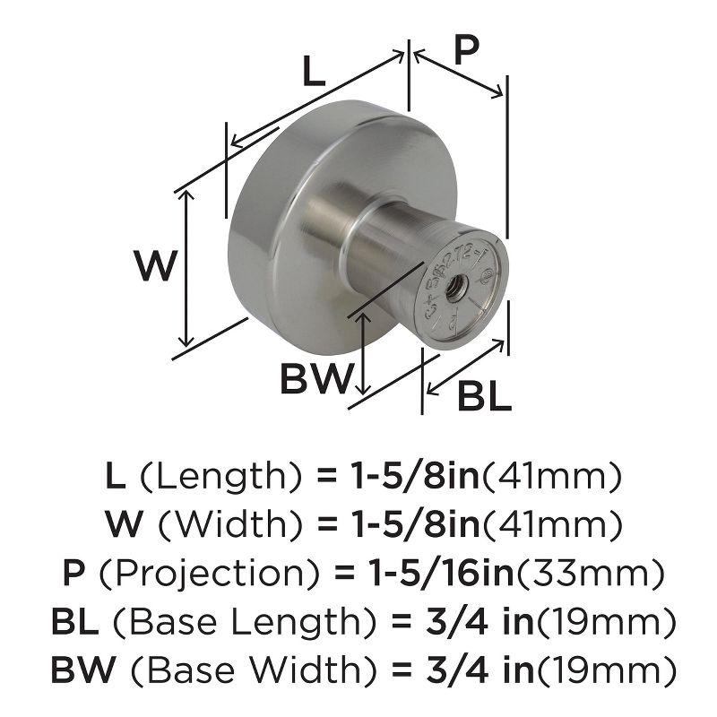 Amerock Blackrock 1-5/8 inch (41mm) Diameter Polished Nickel Cabinet Knob