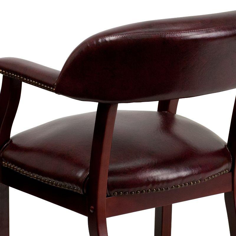 Flash Furniture Oxblood Vinyl Luxurious Conference Chair with Accent Nail Trim