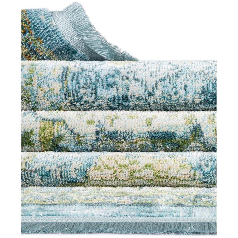 Unique Loom Baracoa Collection Area Rug - Coppelia (7'  x 10' Rectangle Light Blue/Blue)