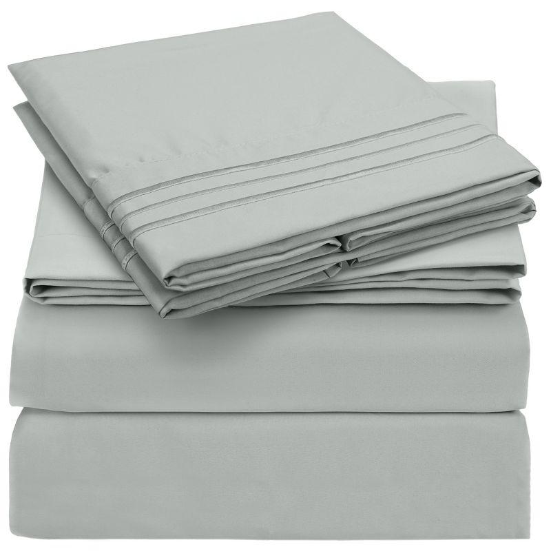 Mellanni Brushed Microfiber Sheet Set, Queen, Spa Mint, 4 Piece