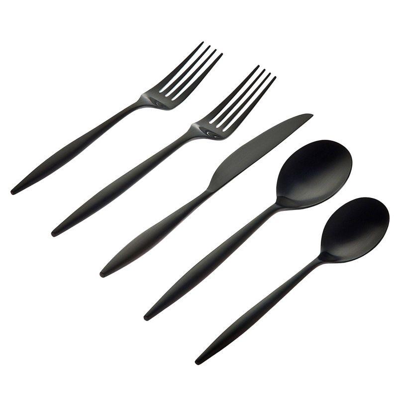 Godinger Silver Art Co Milano 20 Piece 18/10 Stainless Steel Flatware Set, Service for 4