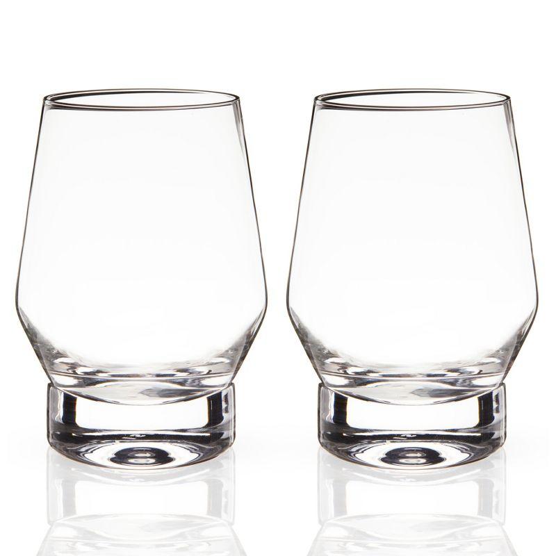 Raye Heavy Base Crystal Whiskey Glasses