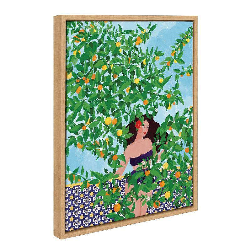 Sevilla Girl Nature-Inspired Canvas Art with Polystyrene Frame