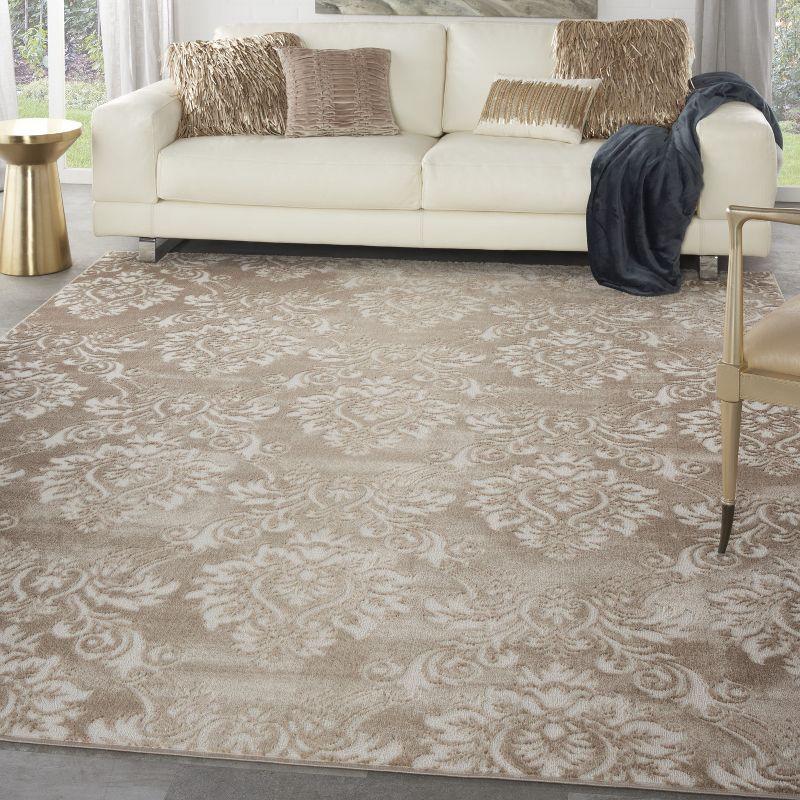 Nourison Elation ETN03 Indoor only Area Rug - Ivory Mocha 9' x 12'