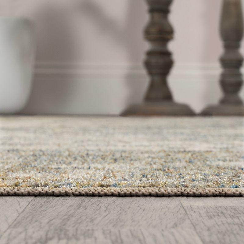 JONATHAN Y Pavel Distressed Medallion Low-Pile Machine-Washable Blue/Cream 4 ft. x 6 ft. Area Rug