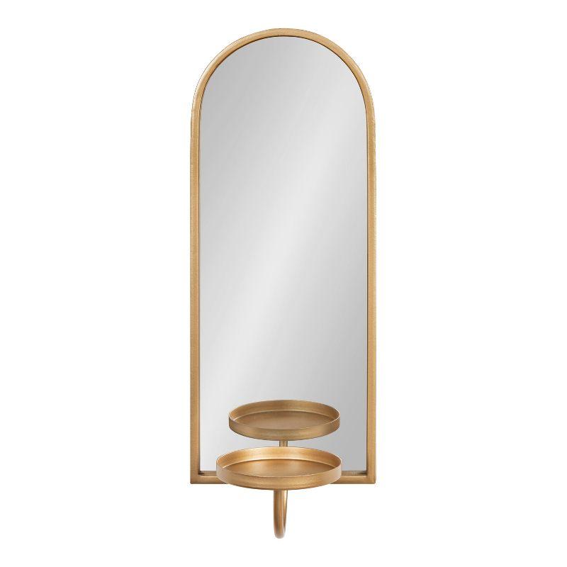 Kate and Laurel Ezerin Metal Mirror Wall Sconce